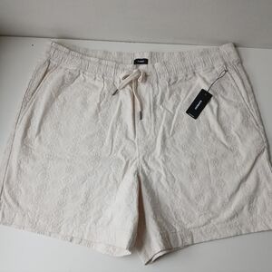 Express Embroidered Shorts Cream Women's XL NWT